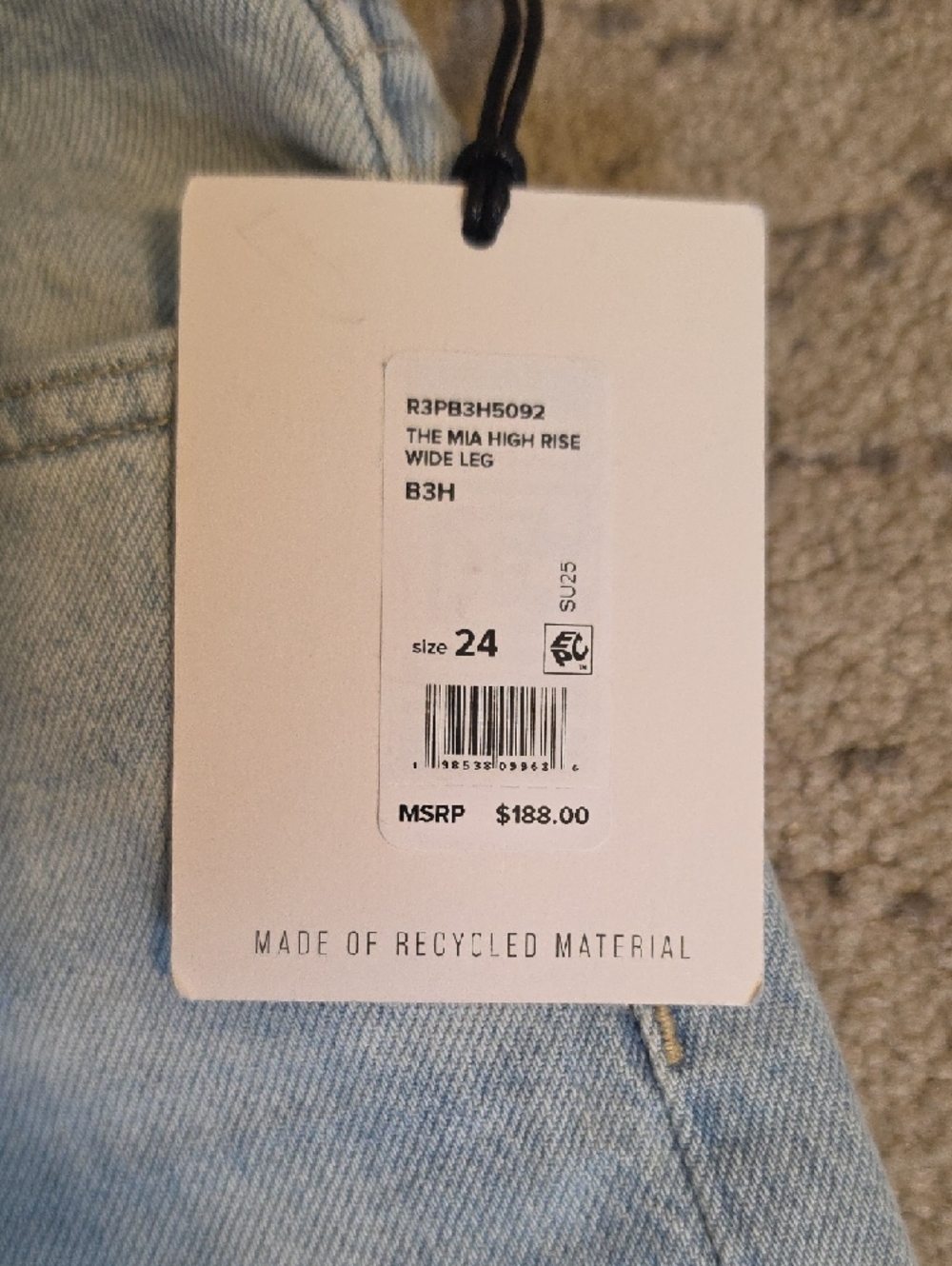 Joe's Jeans The Mia" High-Rise Wide-Leg, Size 24, NWT - Picture 4 of 16